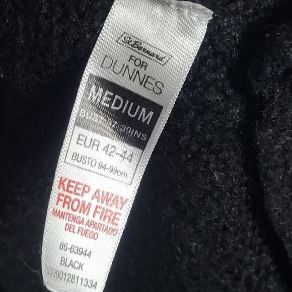 Irish Dunnes Stores Black Poncho with Silver Crest Buttons - Picture 6 of 7